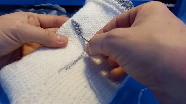 Объёмная вышивка по вязанному полотну.Колоски пшеницы! часть 1. смотреть онлайн