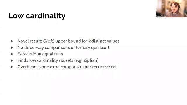 Pattern-defeating Quicksort - Orson Peters смотреть онлайн
