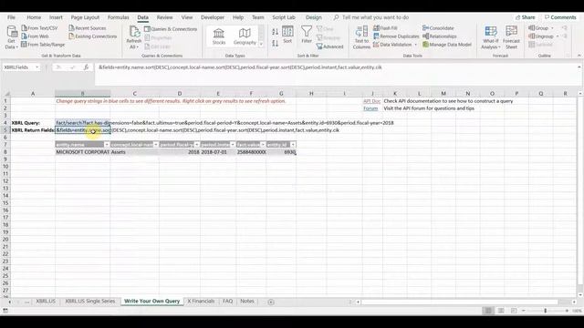 XBRL US API Excel Template in Depth смотреть онлайн