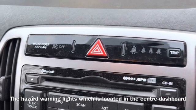 Hyundai I20 Petrol 2014 Hazard Warning Light Switch Button Location