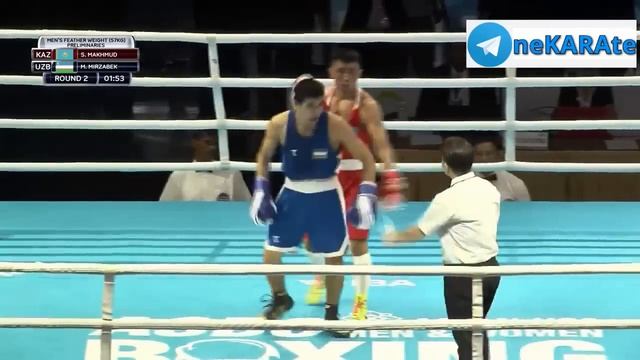 Махмуд Сабырхан КАЗАХСТАН vs Мирзабек Мирзахалиллов УЗБЕКИСТАН Бокс Турнир U - 22 ТАЙЛАНД смотреть онлайн