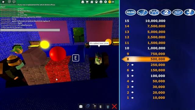 WWTBAM in Roblox Pizza Place preview смотреть онлайн