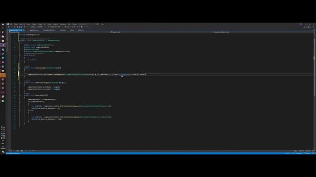 Кубики - Ползунок приближения камеры