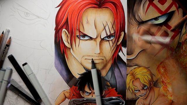 ONE PIECE FANART! Ace, Sabo, Luffy complete Speed drawing смотреть онлайн
