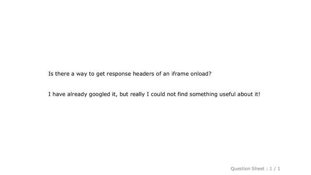 HTML : How to get iframe response headers? смотреть онлайн