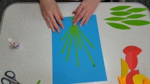 Тюльпаны, Аппликация из цветной бумаги.