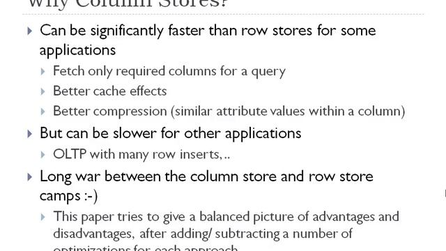 Row Storage Vs Column Storage смотреть онлайн