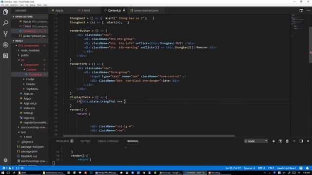 Bài 19 Thực hành với State trong React JS - Tạo hàm render смотреть онлайн