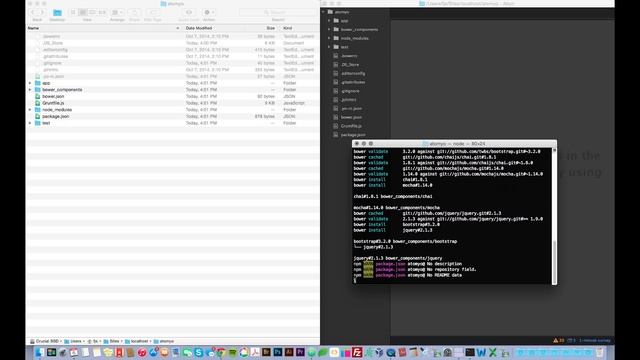Atom.io with Yeoman Bower Grunt Workflow Usage Example смотреть онлайн