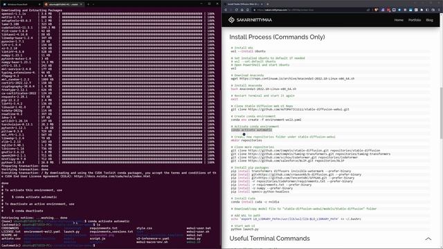 Installing the Stable Diffusion Web UI using WSL and Anaconda смотреть онлайн