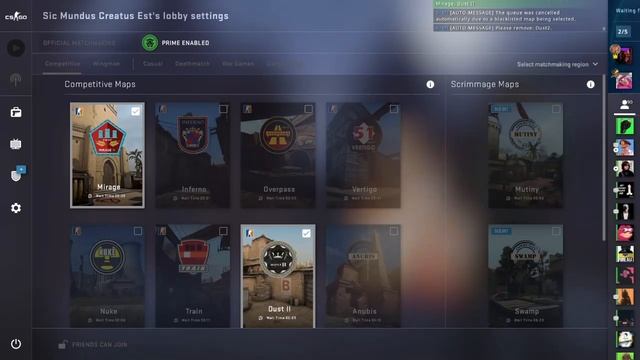 CSGO - Prevent lobby host selecting specific maps смотреть онлайн