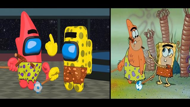 SpongeBob VS Among Us (2D Animation)
