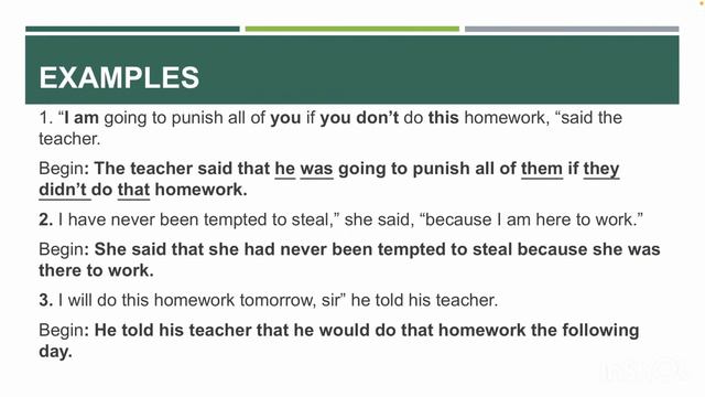 DIRECT AND REPORTED SPEECH