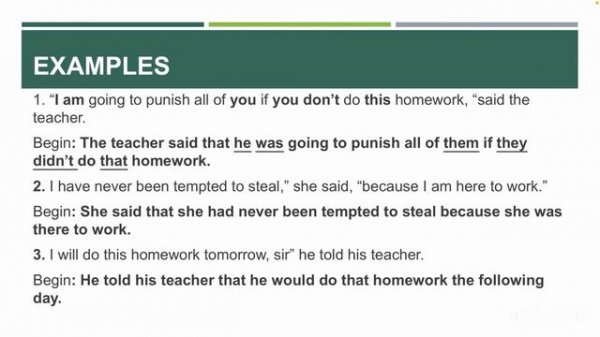 DIRECT AND REPORTED SPEECH