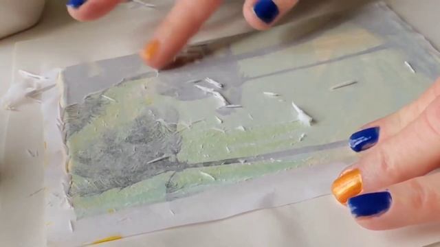 Acrylic medium photo transfer - gel skin - layering technique for mixed media смотреть онлайн