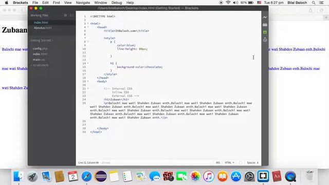 Background color - Line height -font size - width height HTML/CSS in [Balochi] Part-14 смотреть онлайн