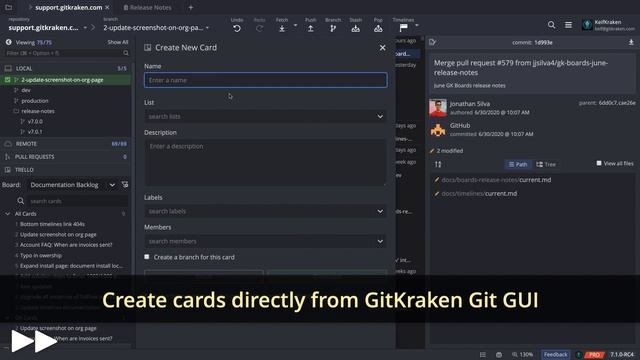 GitKraken Git GUI v7.1 Release - Trello Integration смотреть онлайн