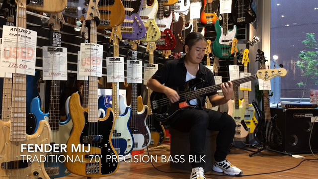 Fender Made in Japan Traditional 70' Precision Bass BLK смотреть онлайн