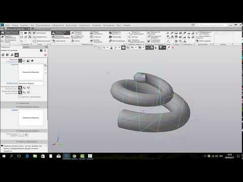 Компас 3D v17. Конус по спирали. смотреть онлайн