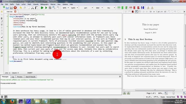 Adding A Section And New Line