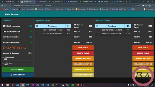 IIoT System: Node-Red - Python OPCUA "Server & Client" - PLC S71500 "Python Snap7 - MySQL - AWS смотреть онлайн