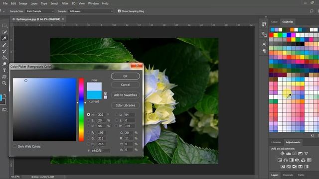 How to get any Hexadecimal color values using Adobe Photoshop. смотреть онлайн