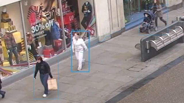 Трекинг пересекающихся объектов Motion detector tracking смотреть онлайн