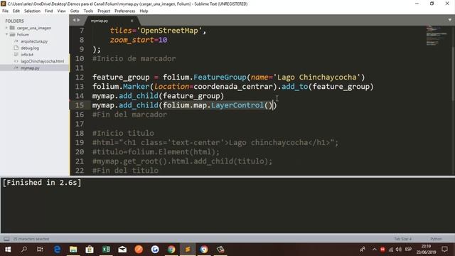 05. Python 3: Folium colocar un marcador, titulo al mapa y utilizar webbrowser смотреть онлайн