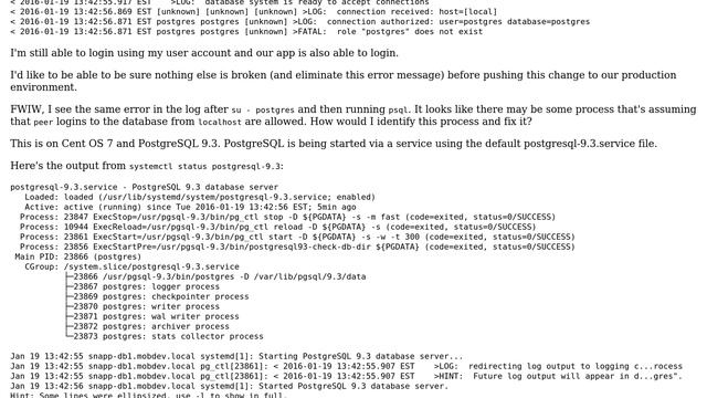 After renaming postgres user, getting "role 'postgres' does not exist" in logs on PostgreSQL... смотреть онлайн