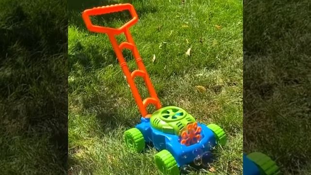 Lawnmower Pretend Play Toy Push Bubble Machine with Sound for Kids смотреть онлайн