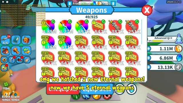 Got Full Team Of The Best Eternal Weapons And Became Strong! - Weapon Fighting Simulator Roblox смотреть онлайн