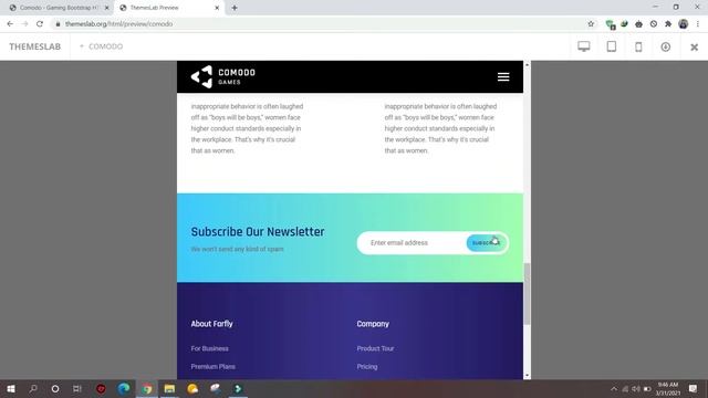 Comodo: Gaming Bootstrap HTML Template смотреть онлайн