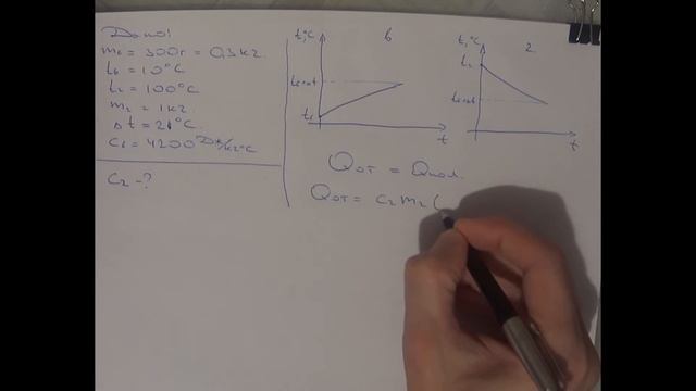 Физика: Вводу массой 300 г, температура которой 10 градусов Цельсия, опускают нагретый в кипящей смотреть онлайн