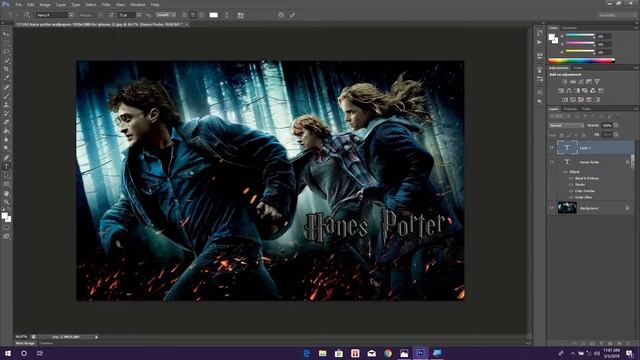 Photoshop Text Effect Tutorial HARRY POTTER | Photoshop CS6 CC смотреть онлайн