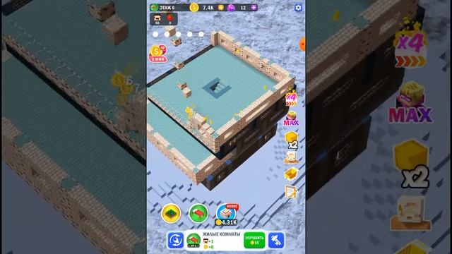 Прохождение Tower craft *часть 2* -ЛУНА ДО 10 ЭТАЖЕЙ- смотреть онлайн