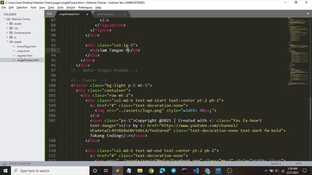 Membuat Website Toko Online Menggunakan Bootstrap 5 #8. Single Product смотреть онлайн