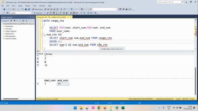 Finding the missing numbers from given sequence | Recursive CTE | SQL Problem Solving смотреть онлайн