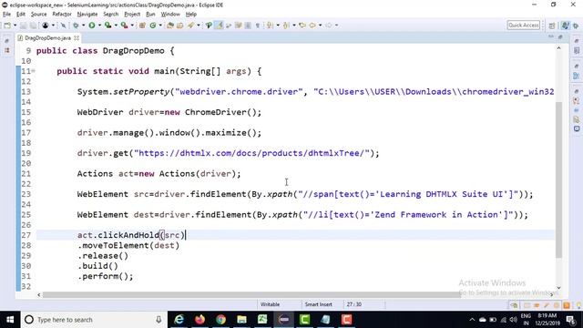 How To Perform Drag and Drop in Selenium WebDriver смотреть онлайн