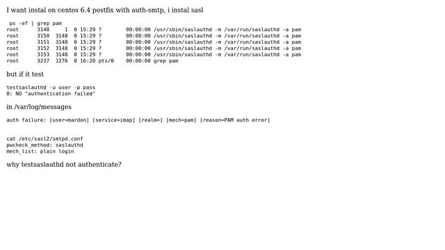 saslauthd on centos no authentication (2 Solutions!!) смотреть онлайн