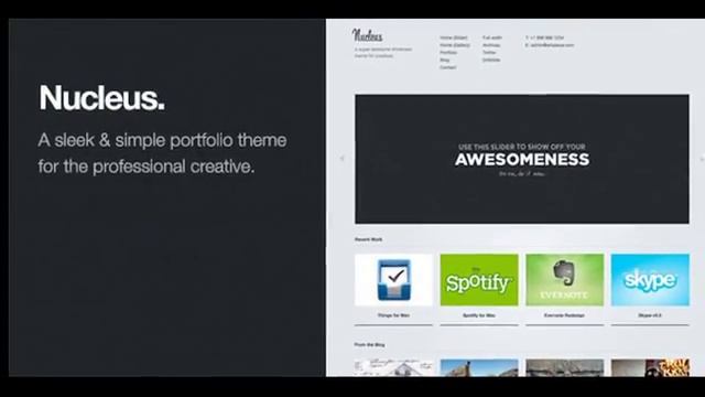 Nucleus: Sleek WordPress Portfolio Theme смотреть онлайн