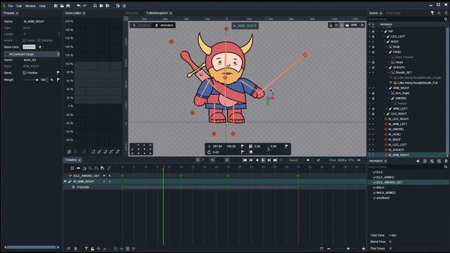 DragonBones Tutorial Ep07 - Animating the Little Viking (cute game style animation cycles) смотреть онлайн