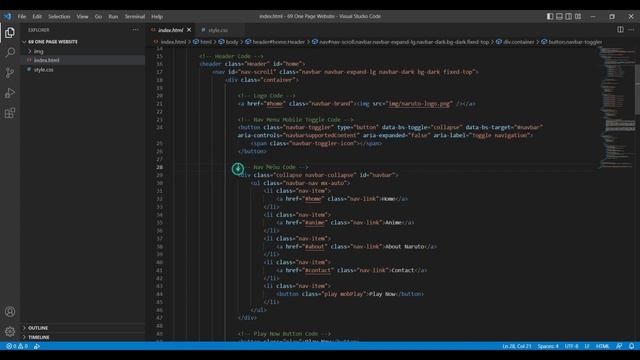 Responsive One Page Website Design Using HTML CSS & Bootstrap | Keyframe Effects смотреть онлайн