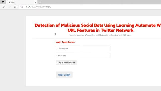 detecting malicious social bots using learning automata with url features python django ssinfot смотреть онлайн