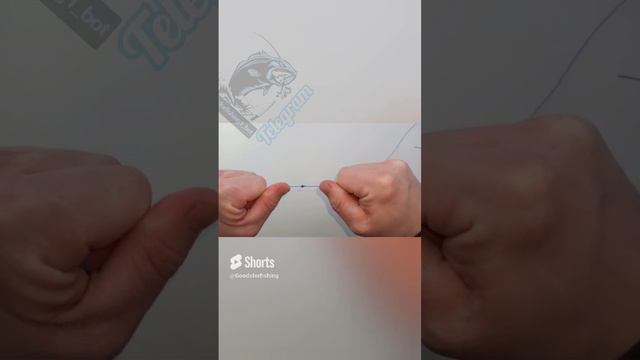 Вяжем плетеную леску с монофильной этим узлом.  Shock Leader Knot. #fishing #рыбалка #shockleader