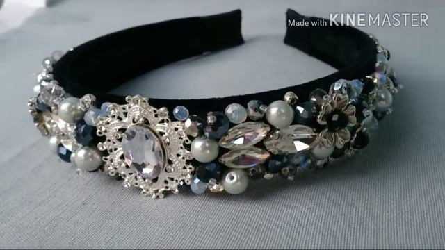 Ободок в стиле Dolce&Gabbana со стразами Swarovski смотреть онлайн
