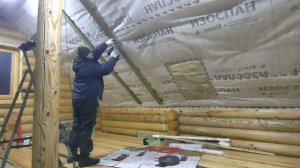 Качественно и быстро. Монтаж обрешётки на пароизоляцию.