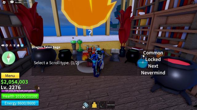 Как использывать свитки в игре Blox Fruits???