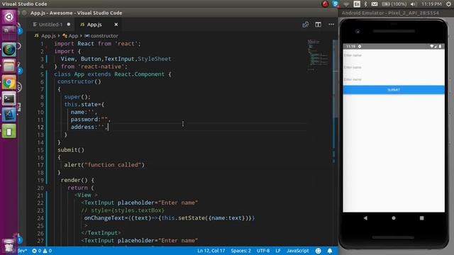 React-Native Hindi tutorial #13 simple form смотреть онлайн