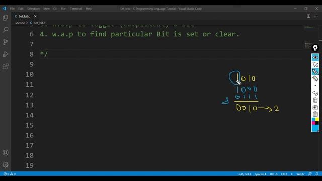 How to Set and Clear and Toggle bit in C смотреть онлайн