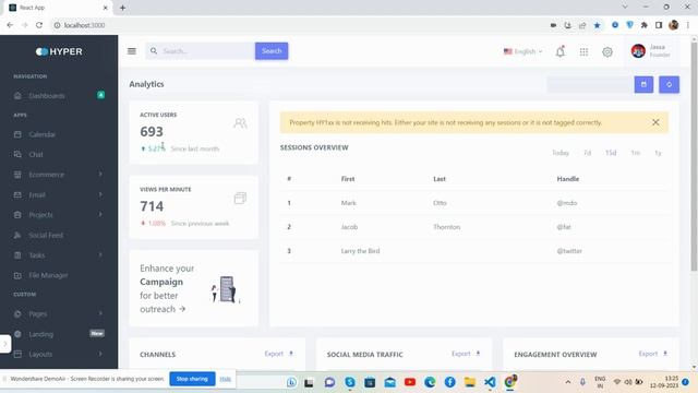 React Free Admin Dashboard Template with GitHub Source Code смотреть онлайн